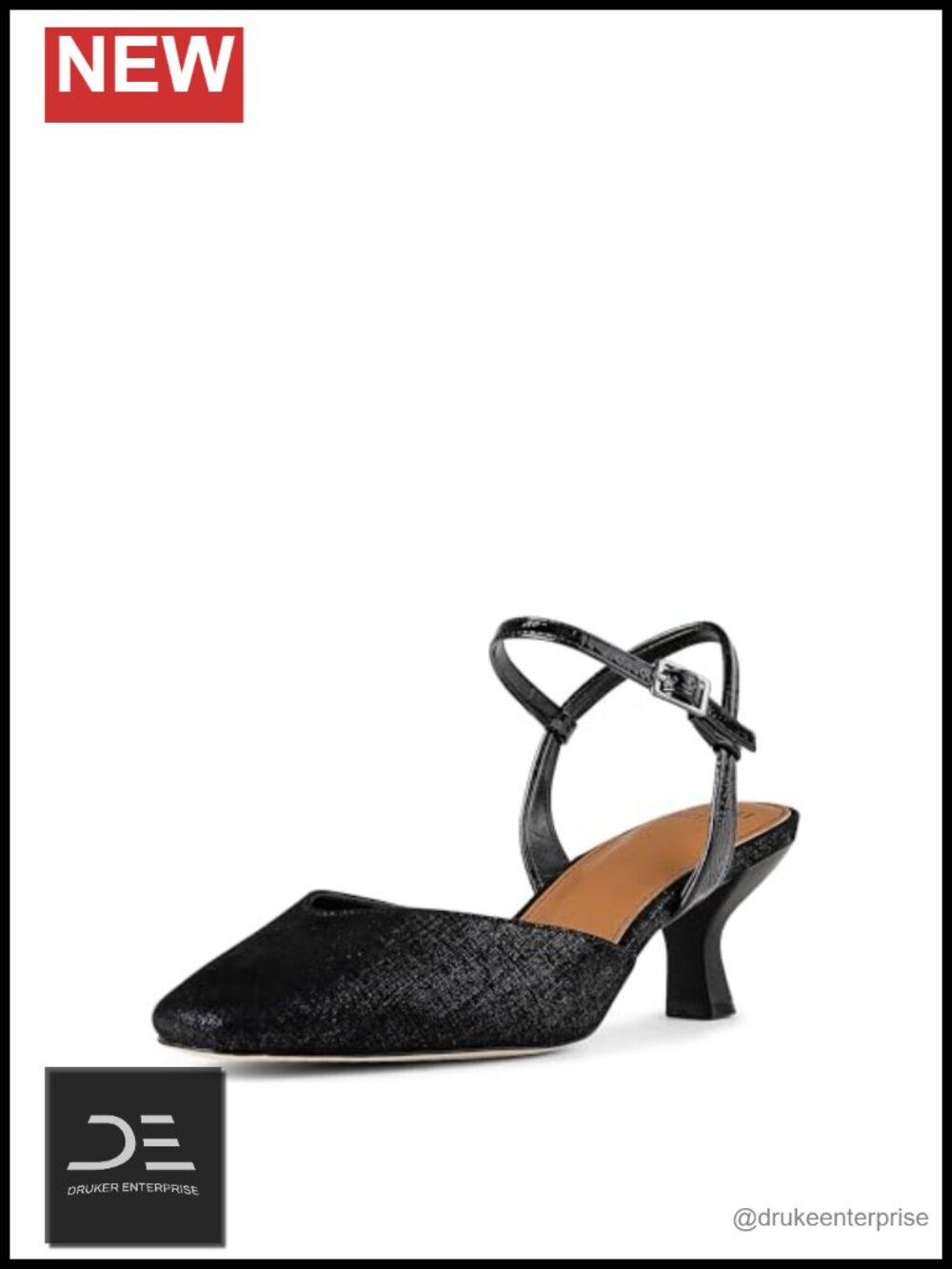 Women's Cion Slingback Pump - Distressed Metallic Leather, Adjustable Buckle